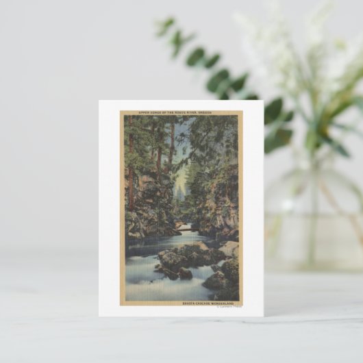 Rogue River, Oregon - Obere Schlucht Blick auf den Postkarte (Stehend Vorderseite)