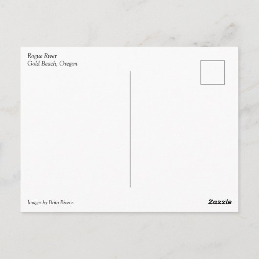 Rogue River, Oregon Postkarte (Rückseite)