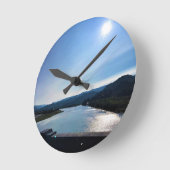 Rogue River Runde Wanduhr (Winkel)