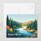 Rogue River USA Postkarte (Vorne/Hinten)