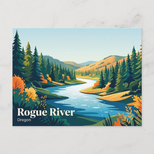Rogue River USA Postkarte (Vorderseite)