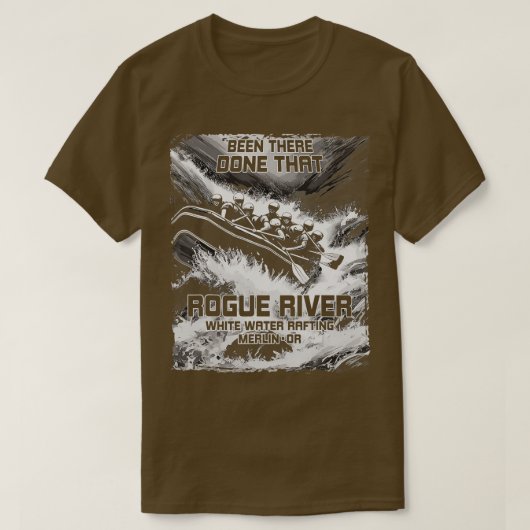 Rogue River White Water Rafting Rapids Oregon Raft T-Shirt (Design vorne)