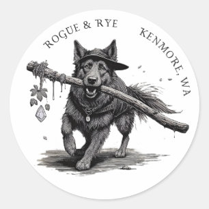 Rogue & Rye Der Druiden-Aufkleber 3in Runder Aufkleber