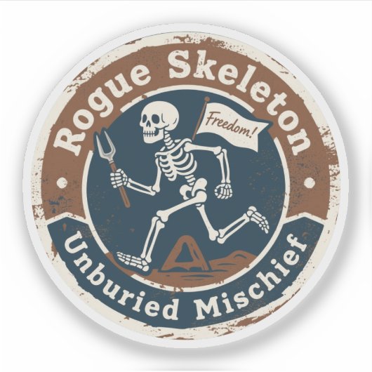 Rogue Skeletons archäologischer Rang Aufkleber (Vorderseite)