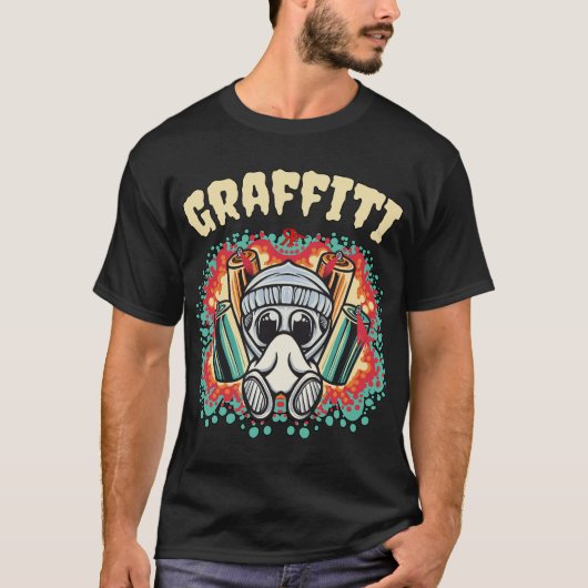 ROGUE SKULL GRAFFITI TATTOO ART T-Shirt (Vorderseite)