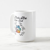 Roh Gefüttert Katzen Kaffeetasse (Vorderseite Links)