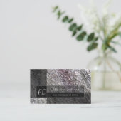 Roh graues Marmorgestein in Monogramm b Visitenkarte (Stehend Vorderseite)