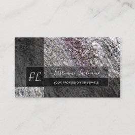 Roh graues Marmorgestein in Monogramm b Visitenkarte