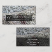 Roh graues Marmorgestein in Monogramm b Visitenkarte (Vorne/Hinten)