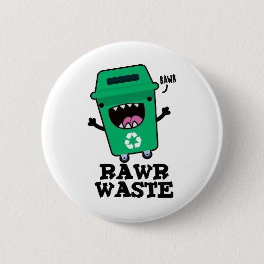 Rohabfall Funny Garbage Trash Puff Button (Vorderseite)