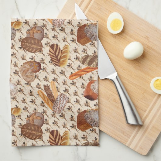 Rohbrot Geschirrtuch (Viertel Falte)