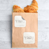 Rohbrot Kochen Utensil Minimalistisch Quadratischer Aufkleber