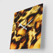 Rohdünen in verbranntem Gold Quadratische Wanduhr (Winkel)