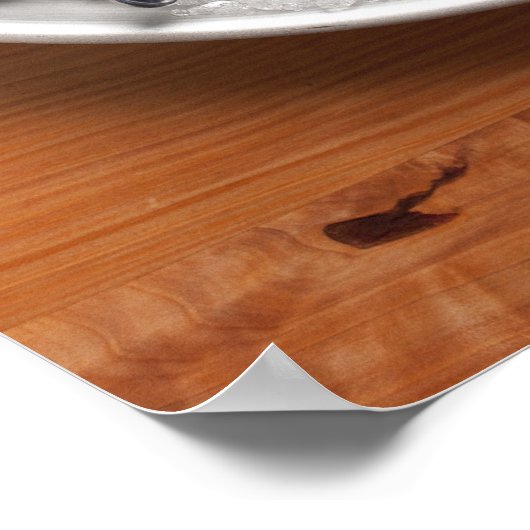 Rohe Austern angeordnet Poster (Ecke)