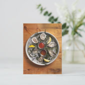 Rohe Austern angeordnet Postkarte (Stehend Vorderseite)