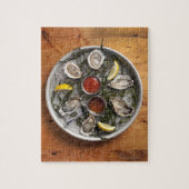 Rohe Austern angeordnet Puzzle (Vertikal)