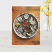 Rohe Austern vereinbart Karte (Gelbe Blume)