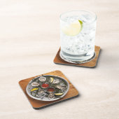 Rohe Austern vereinbart Untersetzer (Rechte Seite)