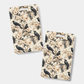 Rohe Baummuster krähen Blumenbäume Abzeichen Ausweis (Vorder- & Rückseite)