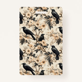 Rohe Baummuster krähen Blumenbäume Abzeichen Ausweis