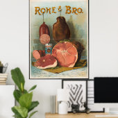 Rohe & Bro Antique Meat Ad Poster (Heimbüro)
