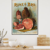 Rohe & Bro Antique Meat Ad Poster (Küche)