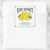 Rohe Honigetiketten für Imker. Quadratischer Aufkleber (Tasche)