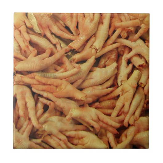 Rohe Huhn-Füße Fliese (Vorderseite)