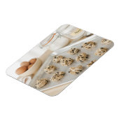 Rohe Kekse auf Backblech Magnet (Linke Seite)