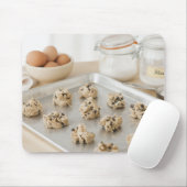 Rohe Kekse auf Backblech Mousepad (Mit Mouse)