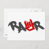 Rohe Logos - Emo, Goth, Alternative, Rock, Grunge Postkarte (Vorne/Hinten)