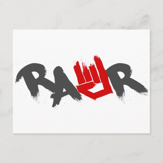 Rohe Logos - Emo, Goth, Alternative, Rock, Grunge Postkarte (Vorderseite)