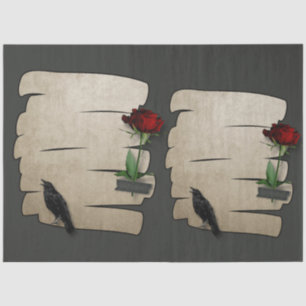 Rohe Rose Papier Gothic 20x30 Decoupage 