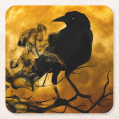 Rohe und Erntemonde Fall Square Papier Untersetzer (Vorderseite)