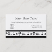 Roheisen-Kochs-kulinarischer Catering-Koch Visitenkarte (Rückseite)