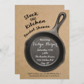 Roheisen-Vorrat das Küchen-Brautparty Einladung (Vorne/Hinten)