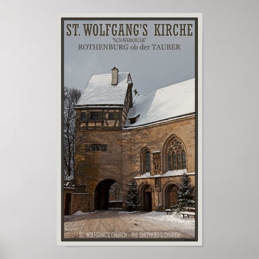 Rohenburg od Tauber - Kirche St. Wolfgang Poster (Vorne)