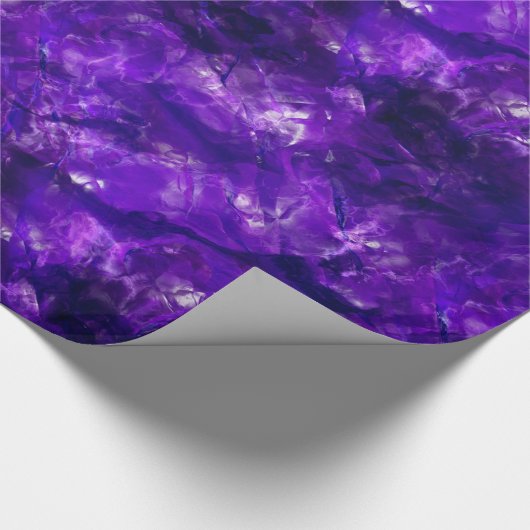 Roher Amethyst Geschenkpapier (Ecke)