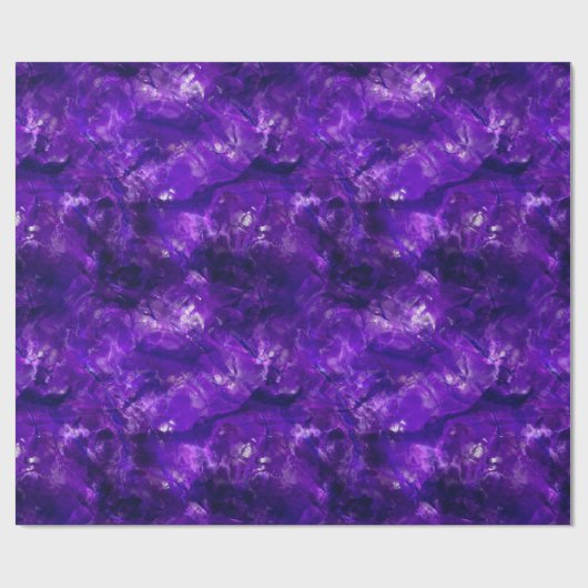 Roher Amethyst Geschenkpapier (Flach)