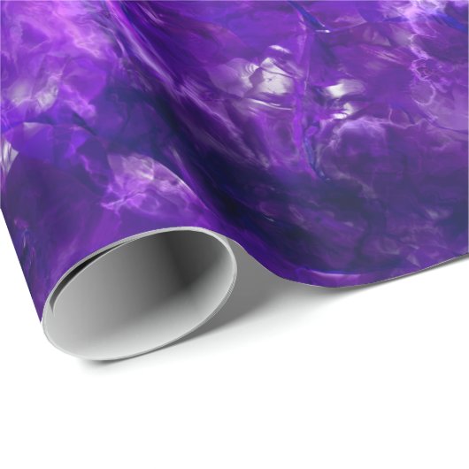 Roher Amethyst Geschenkpapier (Rolleneckpunkt)