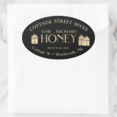 Roher Garten versteckt Gold-Embossed Text Honey La Ovaler Aufkleber (Tasche)