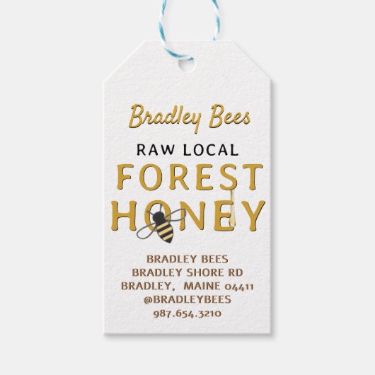 Roher Herbst oder Forest Honey Little Bee & Honey  Geschenkanhänger (Vorderseite)