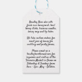 Roher Herbst oder Forest Honey Little Bee & Honey  Geschenkanhänger (Rückseite)