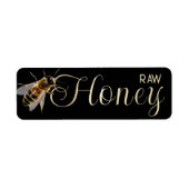 Roher Honig mit lebensgroßer Honigbiene Gold Black (Vorne)