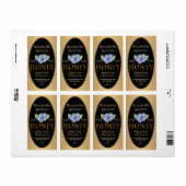 Roher Honig - Schwarz und Gold mit Blume (Vorne)