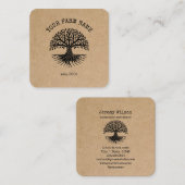Roher Veganer Bio landwirtschaftlicher Bauer Obst  Quadratische Visitenkarte (Vorne/Hinten)