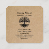 Roher Veganer Bio landwirtschaftlicher Bauer Obst Quadratische Visitenkarte (Rückseite)