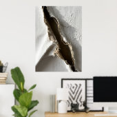 Rohes Erde Split Abstrakter Poster | Geologische T (Heimbüro)