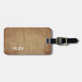 Rohes, gewittertes Papier - Muster der rustikalen Gepäckanhänger (Vorderseite horizontal)