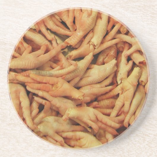 Rohes Hühnerfutter Getränkeuntersetzer (Vorne)